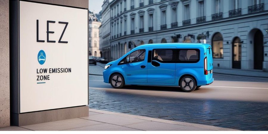 zbe Acceso de vehículo eléctrico a zona urbana de bajas emisiones en España.
